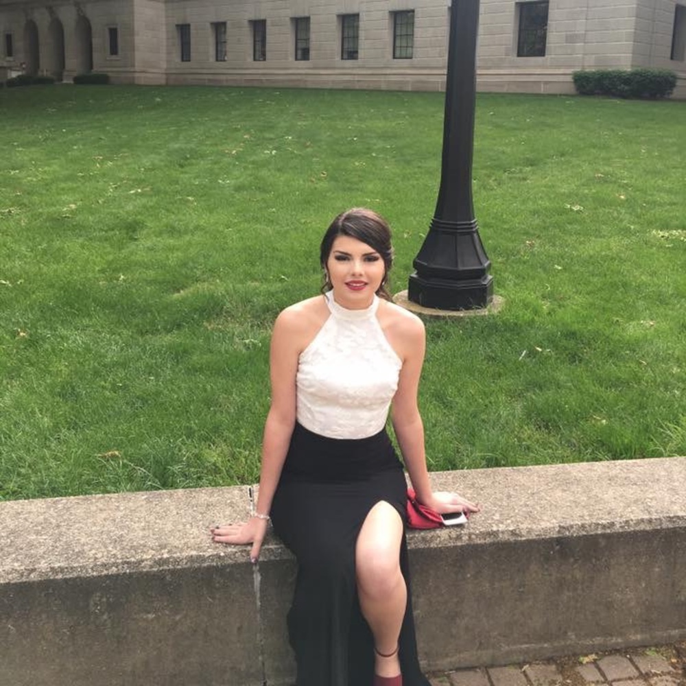 Black and white Prom dress